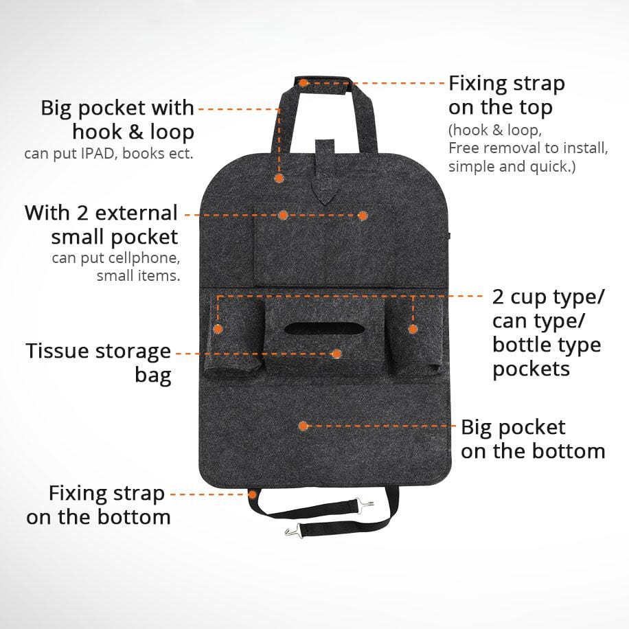 Car Back Seat Organizer Car Storage Hanging Seat (set of 2) Car Seat Organizer (set of 2)