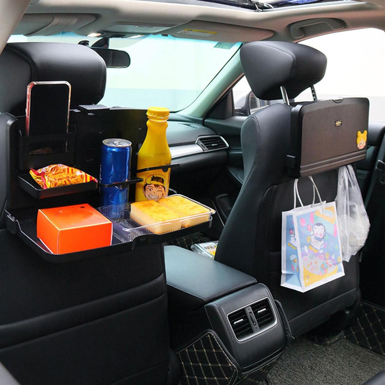 Car Back Seat Organizer Rear Seat Tray Bottle Holder Pack of 2 Car Back Seat Organizer Tray