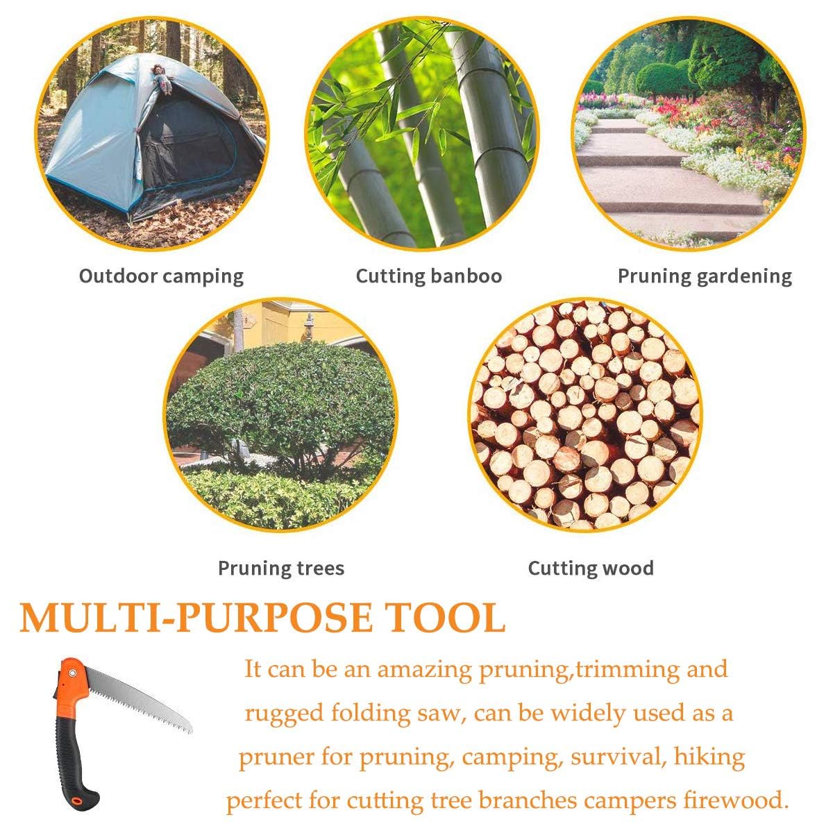 Carbon Steel Folding Saw | Hacksaw Blade Tools Garden Cutting Blade Saw Hand Tool Cutting Carbon Steel Folding Saw