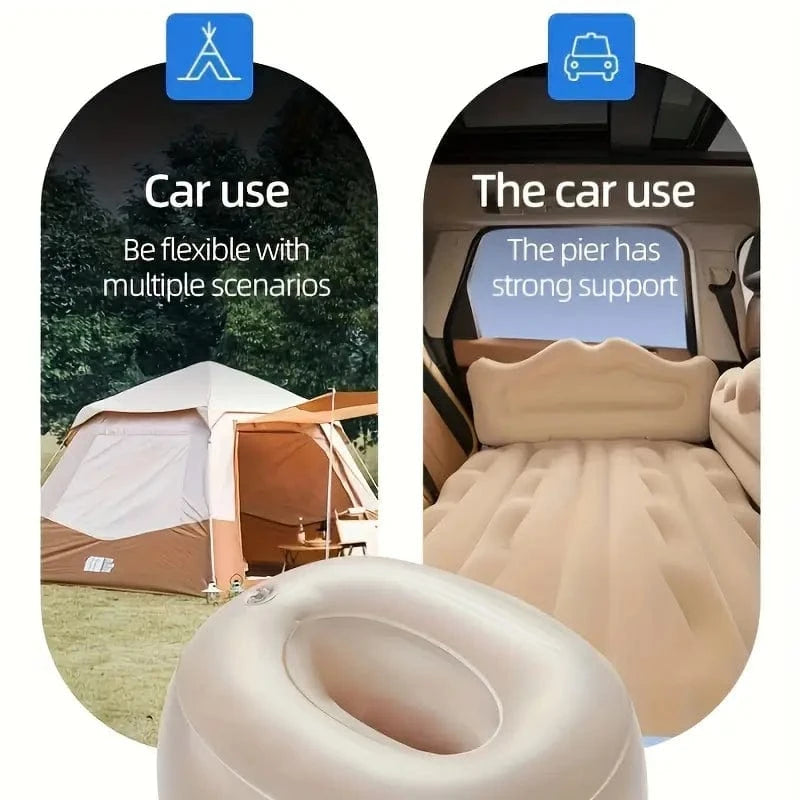 Carcozio™  | Inflatable Bed Air Car Mattress Cushion Airwave Bedding For Car Carcozio™ Inflatable Car Travel Bed Zaavio.co®