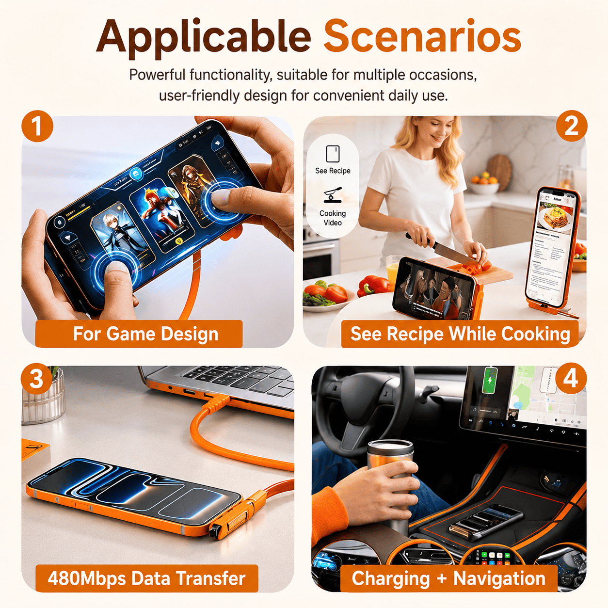 ChargeStand Pro™ - 2-in-1 Smart Cable ChargeStand Pro™ - 2-in-1 Smart Cable