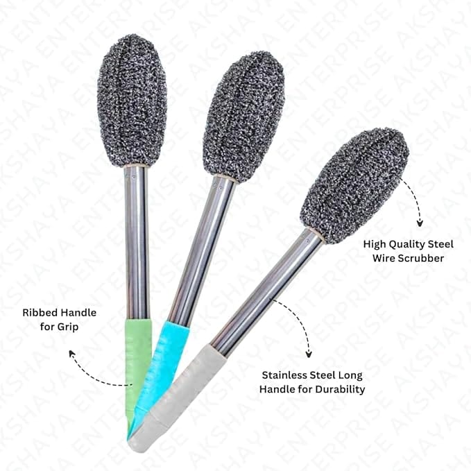 Cleaner Scrubber Brush (Set of 2) | Toilet Cleaner Bottle Brush Bathroom Crubber Brush Cleaner Scrubber Brush (Set of 2)