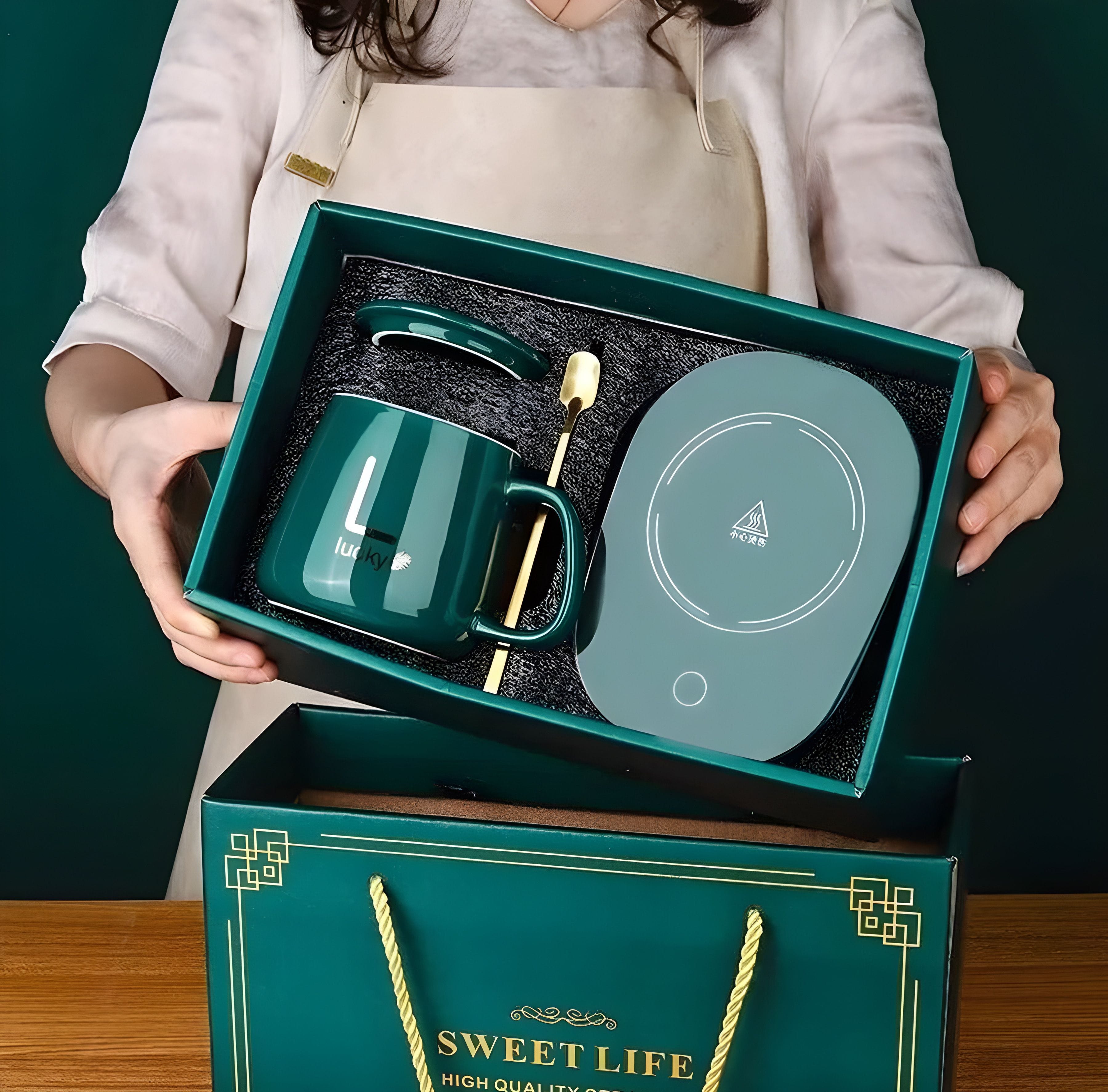 Coffee Mug Warmer | Ceramic Electric Travel Smart Heated Cup Coffee Mug Warmer