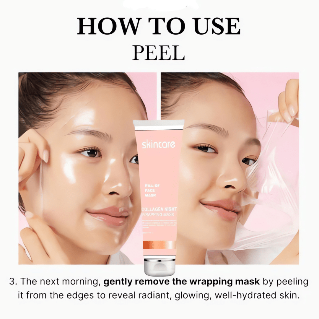 Collagen Night Wrapping Peel Off Mask | Collagen For Skin Collagen For Women Collagen Night Wrapping Peel Off Mask (Set of 2)