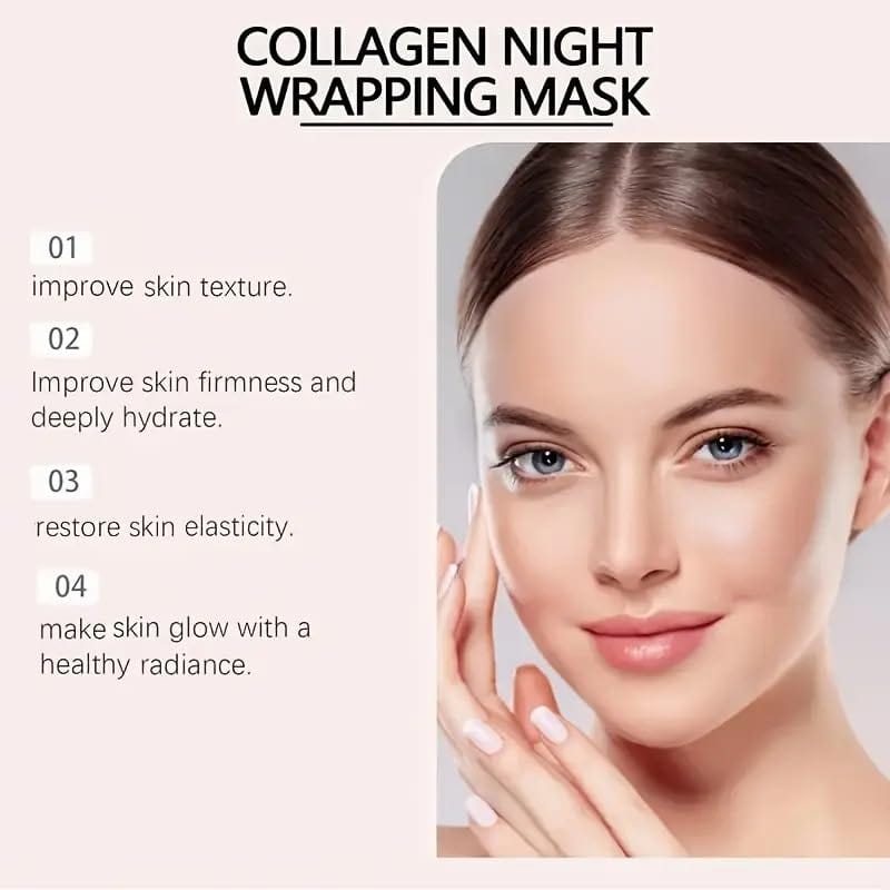 Collagen Night Wrapping Peel Off Mask | Collagen For Skin Collagen For Women Collagen Night Wrapping Peel Off Mask (Set of 2)