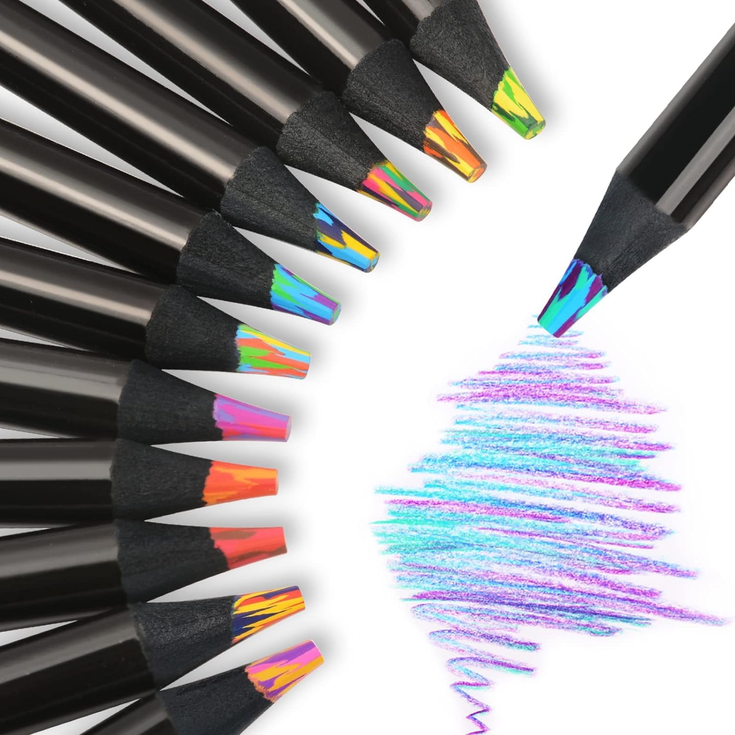 Colorixio™️ | Pencil Colour Rainbow Pencils Colors 12 Colored Pencil Colouring Colorixio™️12 Pieces Rainbow Pencils Zaavio®
