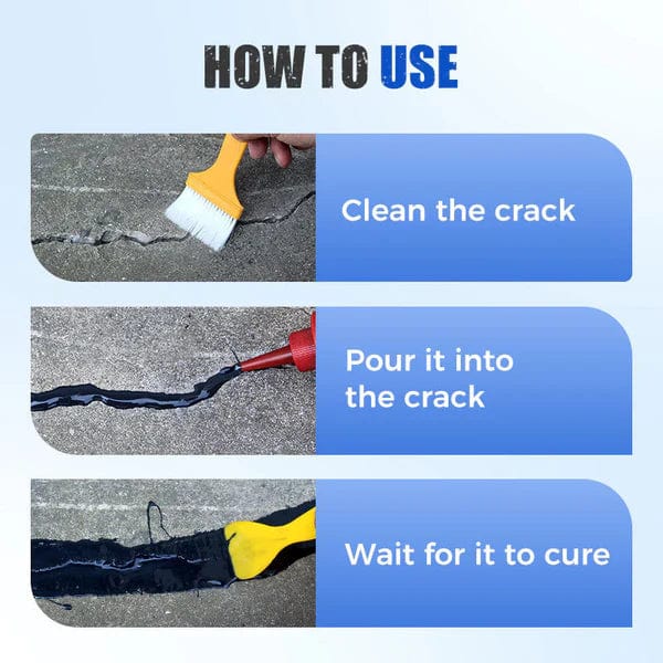 Concrete Crack Repair Adhesive Repair Saeling Filling Cracks Heavy-Duty Concrete Crack Repair Adhesive (Set of 2)