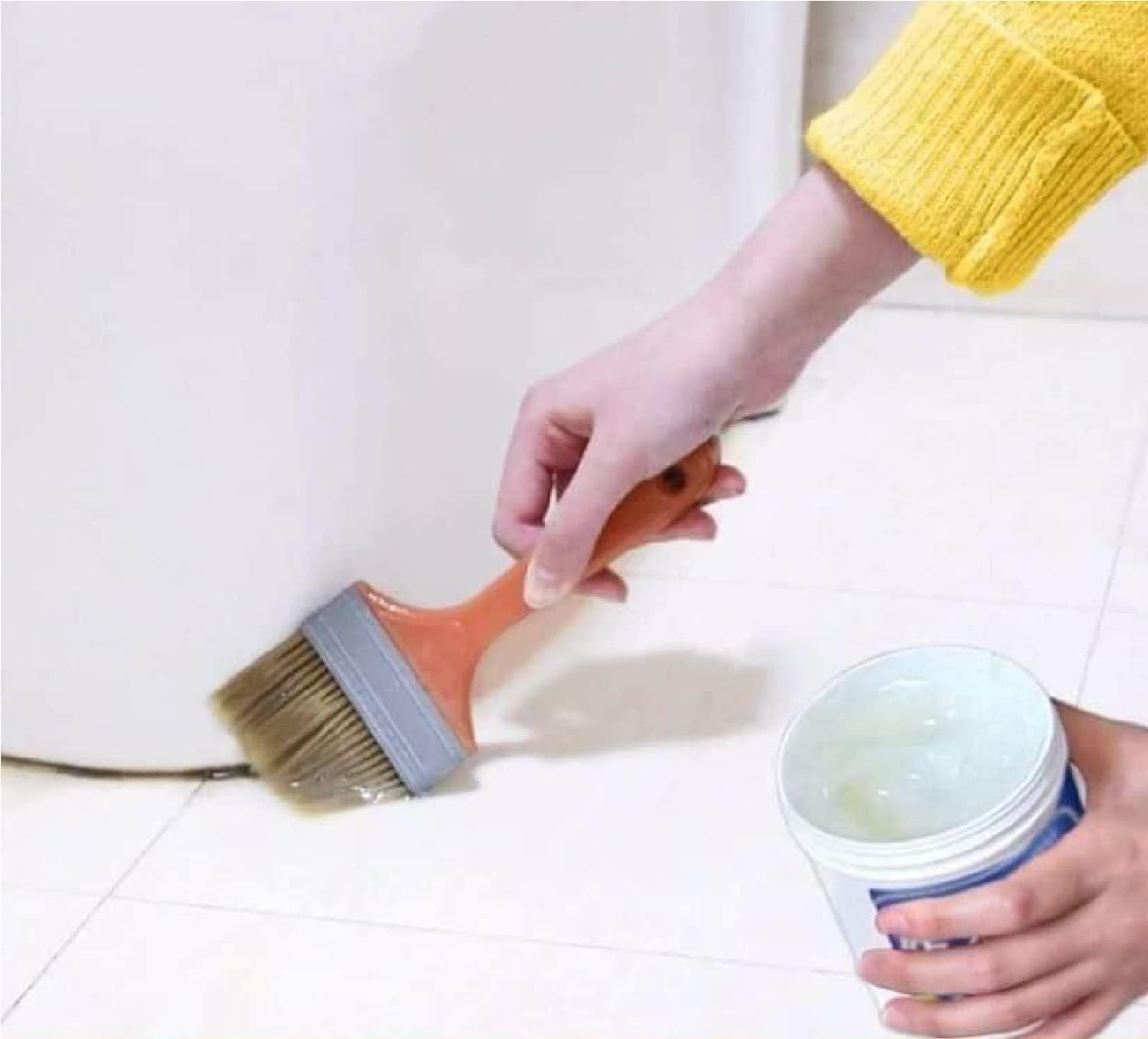 Crack Seal Agent - Roof Sealing Rubber Waterproofing Membrane Leak Sealant Crack Seal Agent (Set of 2) + Free Brush