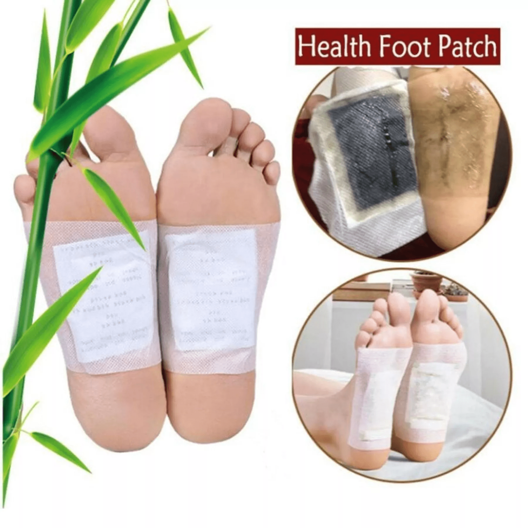 Detox Foot Pads Cleansing Toxin Removal Patch - Set of 10 Detox Foot Pads - Set of 10