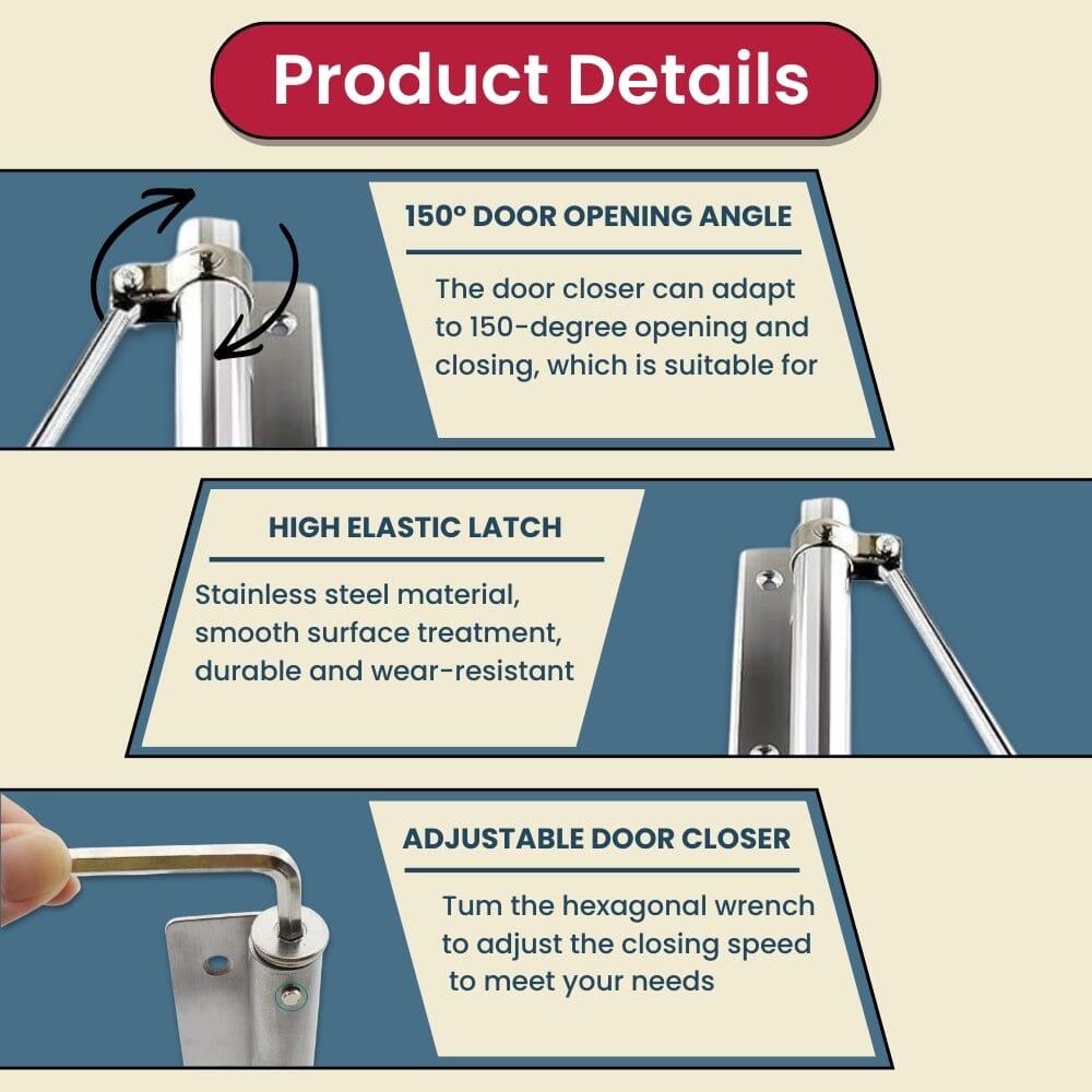 Premium Automatic Door Closer for Home & Office ( Buy 1 Get 1 FREE ) F