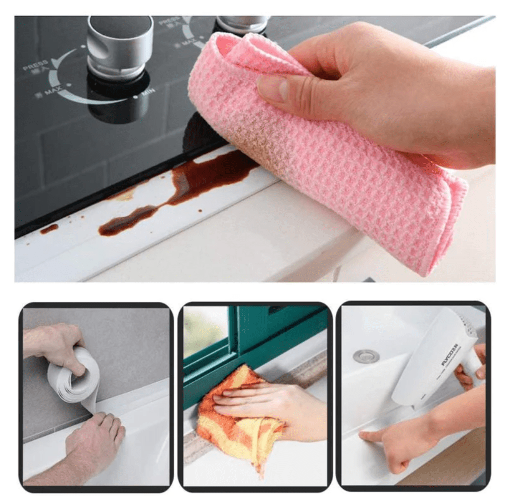 Double Sided Waterproof Caulk Tape Caulk Strip Tape Sealing Strip (Buy 1 Get 1 Free) Magic Caulk Tape (Set of 2)
