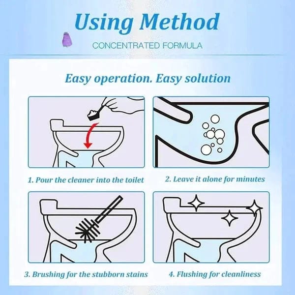 Drainage Cleaner Toilet Bathroom Drain Cleaner Powder Product - Toilet Cleaner Powder (Set of 2) Toilet Active Oxygen Cleaner Agent (Set of 2)