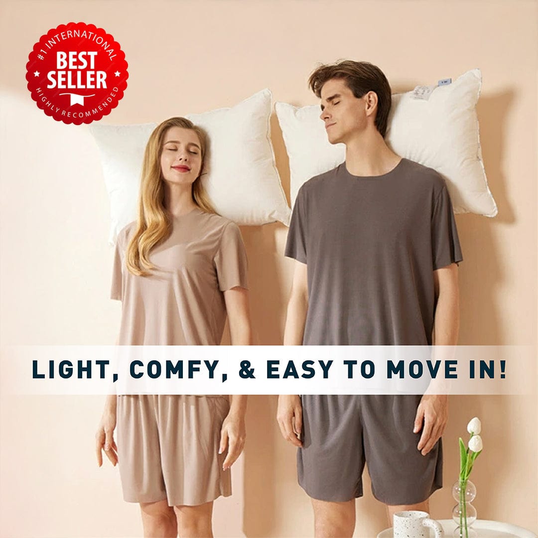DreamNestzy™ | Nightdress Foe Women Night Suit Men Nightwear 2 piece DreamNestzy™ Unisex Two-Piece Nightwear Suit Zaavio.co®
