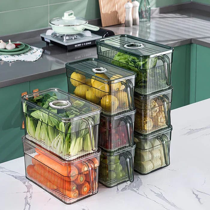 DuroBin™ (Pack of 6) | Plastic Container Basket For Kitchen Storage Containers Food Storage  Pack of 6 Pack of 6 - Unbreakable kitchen storage Basket. ✨look pretty in your refrigerator✨ Zaavio.co®