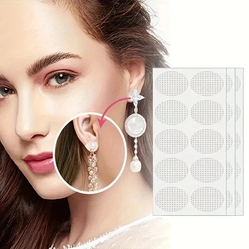 EarLoftexo™ (100 PCS) | Earring Lobe Hole Heavy Earing Support Sticker Invisible Packs Earloftexo™ Premium Earlobe Support Patches (100 PCS) Zaavio.co®