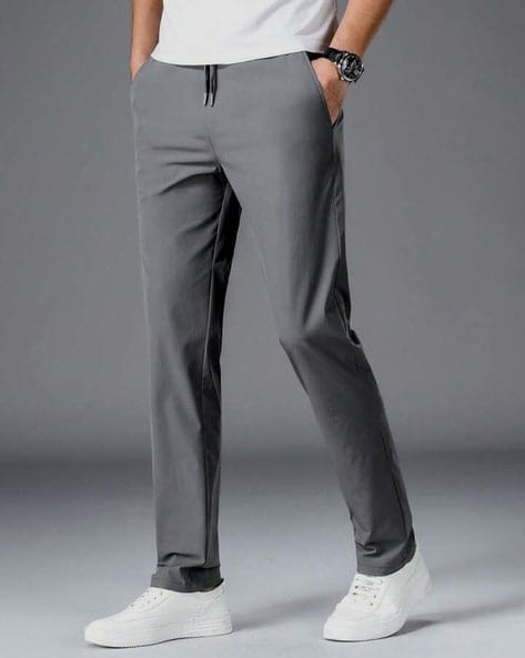 Elastic Men's Track Pants - Tracksuits Of Men Lycra Black Pants Black - S Elastic Men's Track Pants