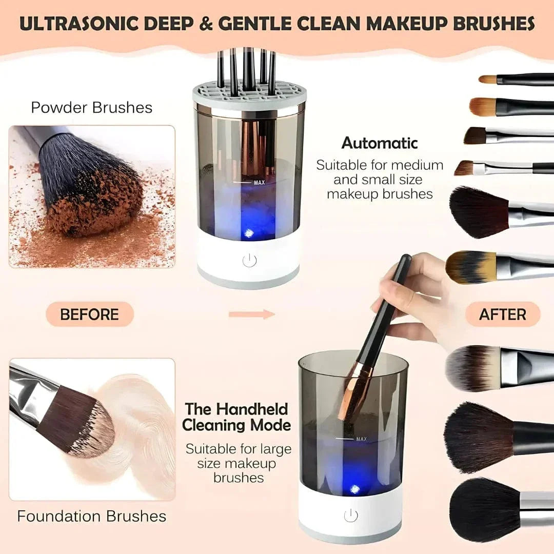 Electric Make Up Brush Cleaner | Make Up Cosmetic Brush Makeup Electric Cleaner - 3 in 1 Electric Make Up Brush Cleaner