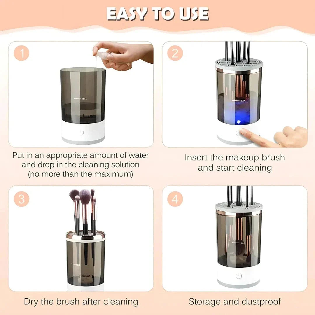 Electric Make Up Brush Cleaner | Make Up Cosmetic Brush Makeup Electric Cleaner - 3 in 1 Electric Make Up Brush Cleaner