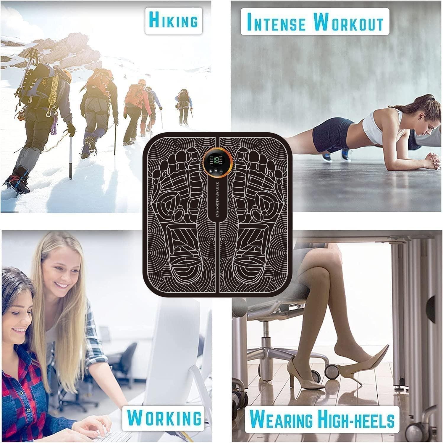  EMS Leg and Foot Massager Mat Electrical Pad - Pulsezy™ Relaxing EMS Foot Massager Zaavio.co®