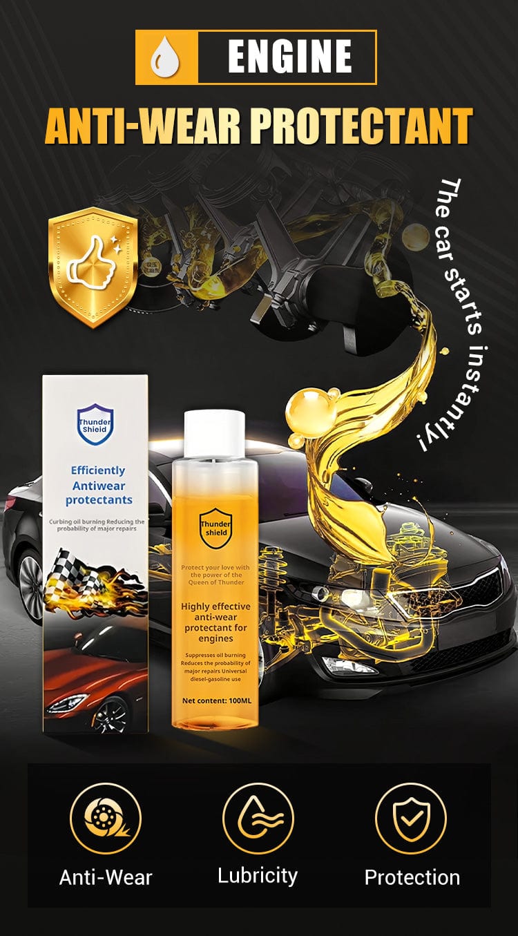Engine Anti-wear Protectant | Engine Oil Lubricant Additive Fuel Efficiency Performance Engine Anti-wear Protectant (Set Of 2)