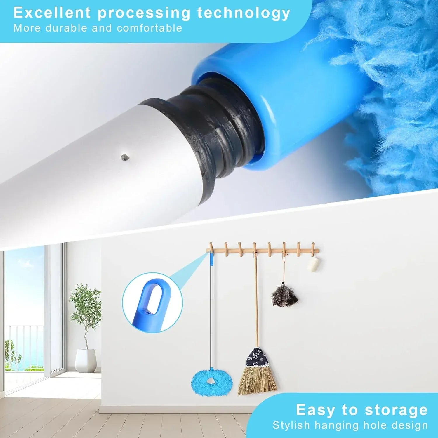 Extendable Fan Blade Cleaning Duster with Microfiber Head Extendable Fan Blade Cleaning Duster with Microfiber Head