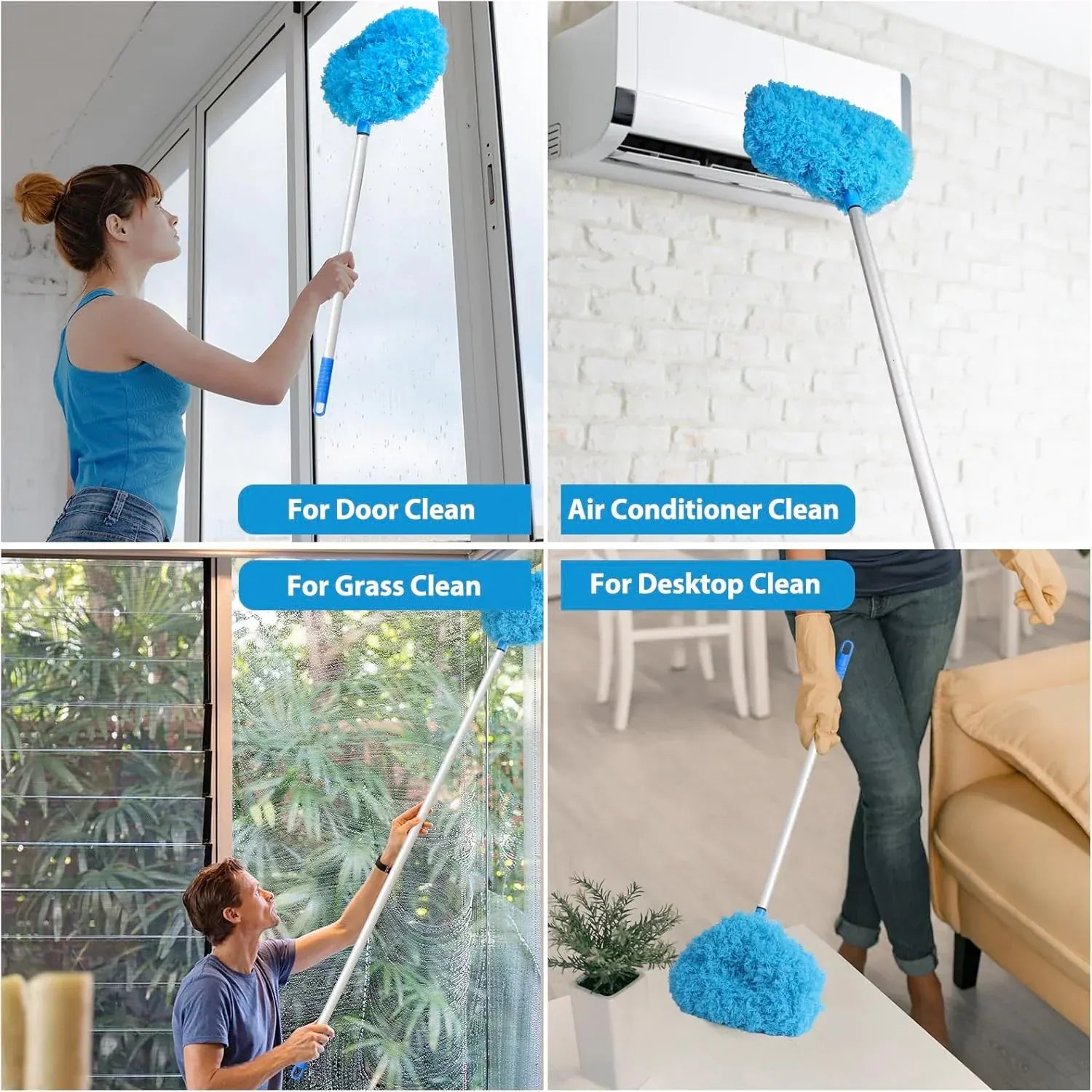 Extendable Fan Blade Cleaning Duster with Microfiber Head Extendable Fan Blade Cleaning Duster with Microfiber Head