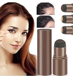 Eyebrow Filler Colour Makeup Shadow Powder Stencil Kit - Hair Root Touch-up Sponge Large Hair Coloring Sponge Shadow Powder Stick