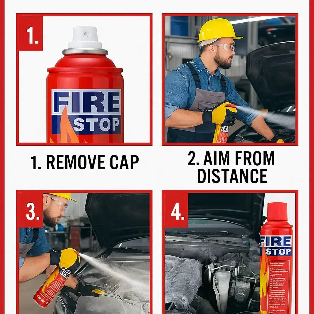 Fire Stop Car & Home Fire Extinguisher | Smoke Detector Safety Car & Home Fire Extinguisher