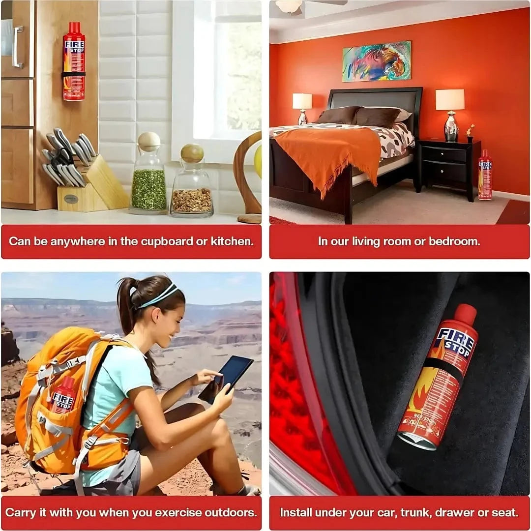 Fire Stop Car & Home Fire Extinguisher | Smoke Detector Safety Car & Home Fire Extinguisher