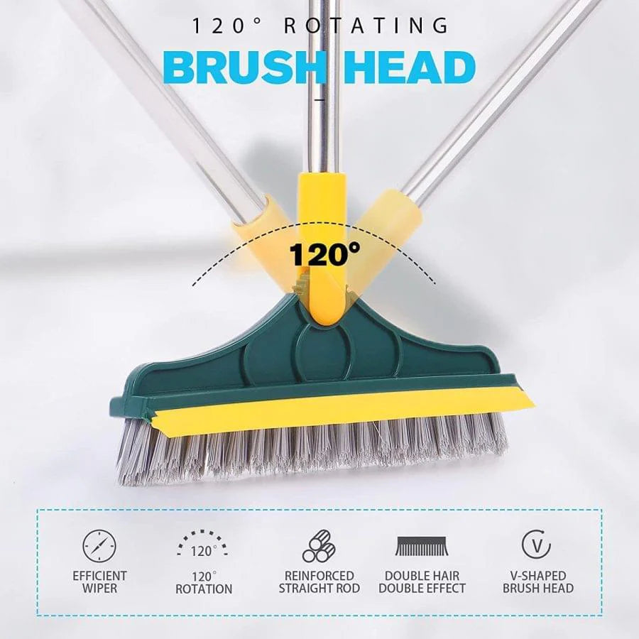 Floor Cleaner Mop Bathroom Cleaning Brush Home Cleaning Dry Mop - 2-in-1 Cleaning Brush 2-in-1 Cleaning Brush