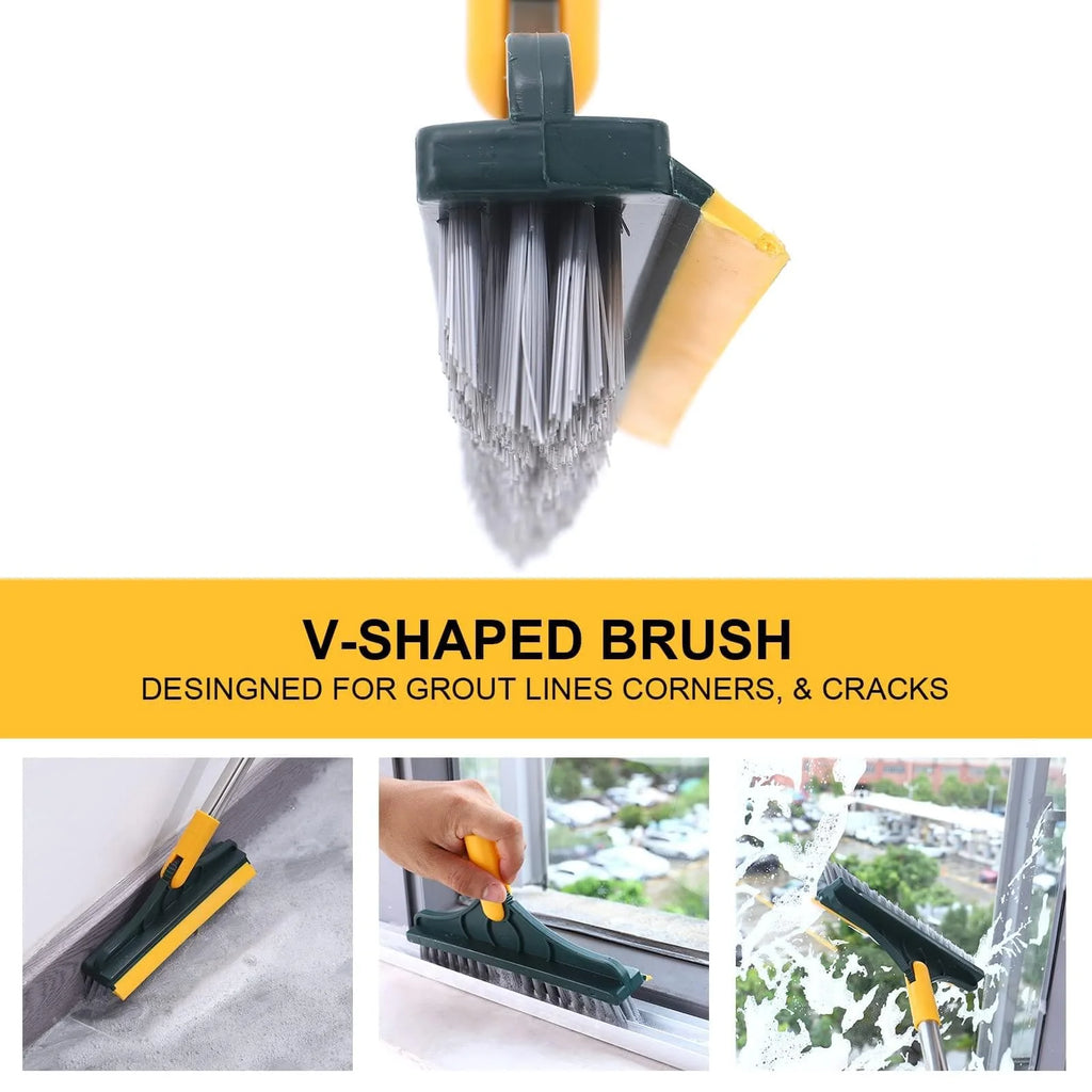 Floor Cleaner Mop Bathroom Cleaning Brush Home Cleaning Dry Mop - 2-in-1 Cleaning Brush - 2-in-1 Cleaning Brush