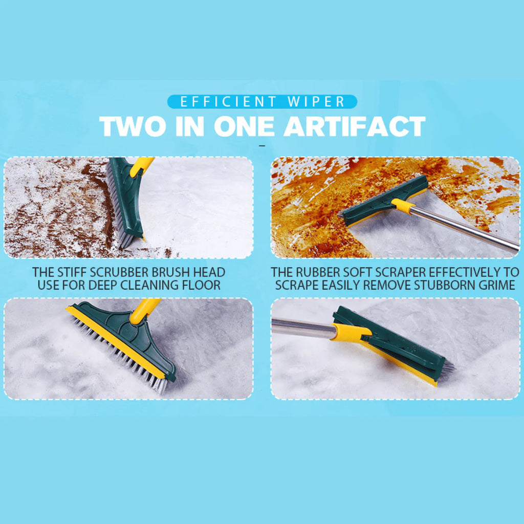 Floor Cleaner Mop Bathroom Cleaning Brush Home Cleaning Dry Mop - 2-in-1 Cleaning Brush - 2-in-1 Cleaning Brush