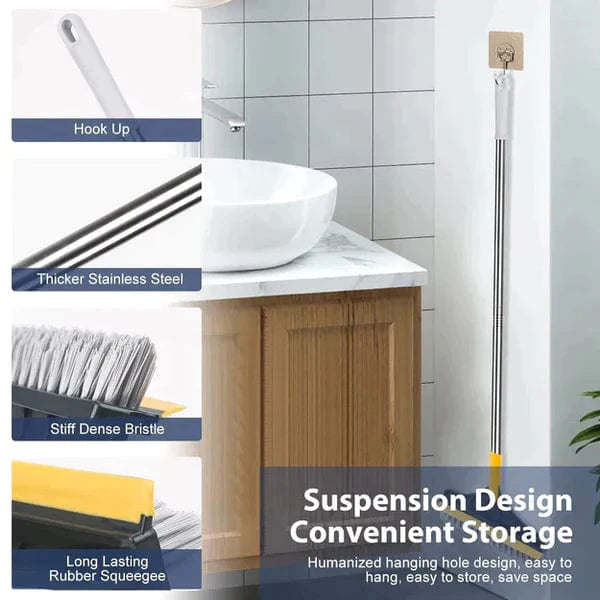 Floor Cleaner Mop Bathroom Cleaning Brush Home Cleaning Dry Mop - 2-in-1 Cleaning Brush - 2-in-1 Cleaning Brush