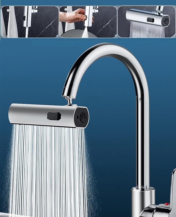 FlowJetexy™️ | Kitchen Sink Tap Faucets Waterfall Extender For Kitchen Sink FlowJetexy™️ 3 in 1 Waterfall Kitchen Faucet Zaavio®