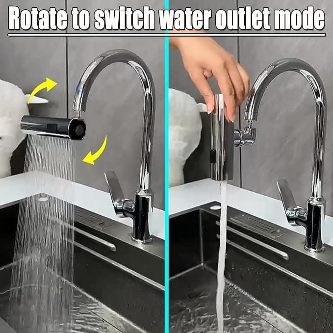 FlowJetexy™️ | Kitchen Sink Tap Faucets Waterfall Extender For Kitchen Sink FlowJetexy™️ 3 in 1 Waterfall Kitchen Faucet Zaavio®