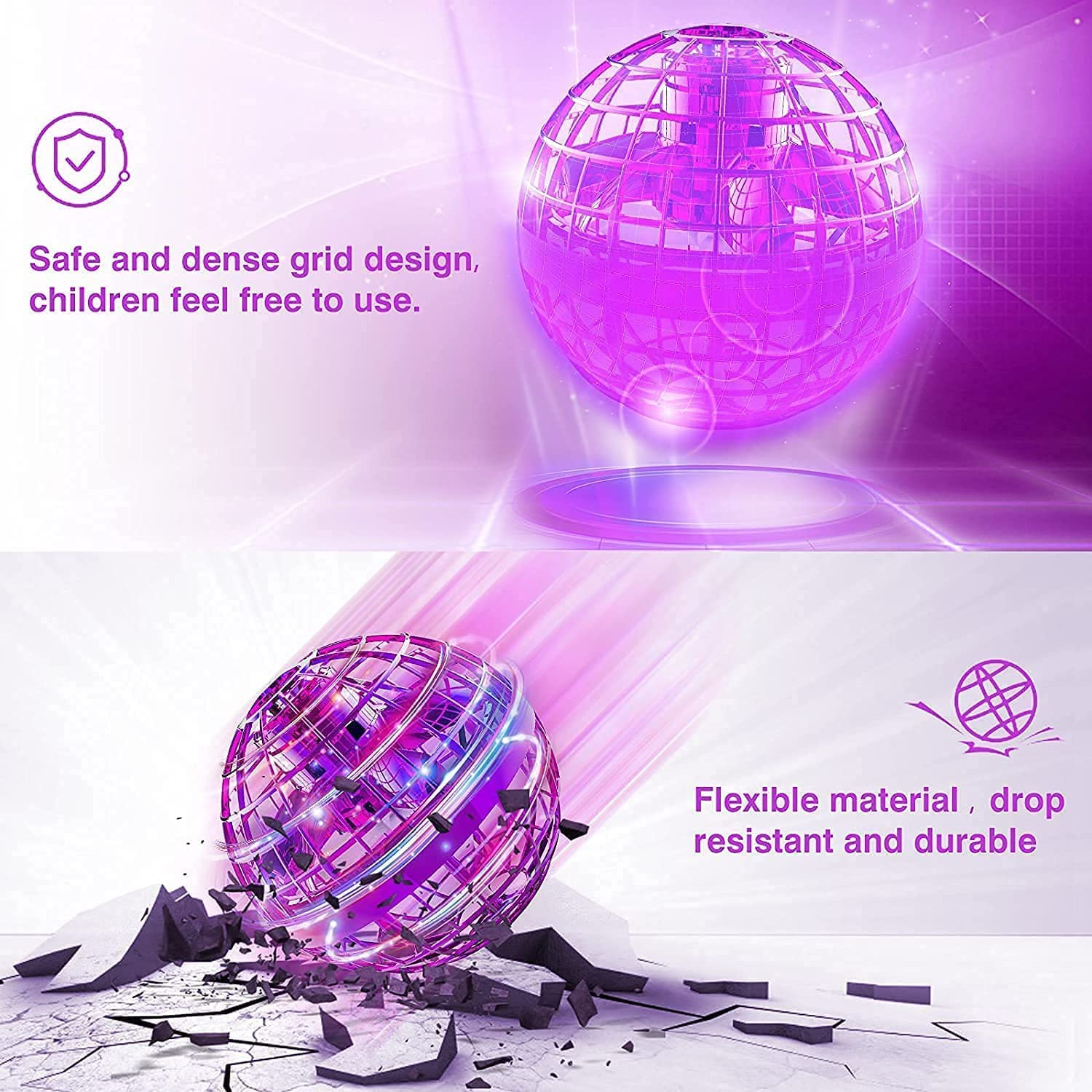 Flying Orb Ball Toy Mini Drone Boomerang Spinner for Kids Flying Ball Toy