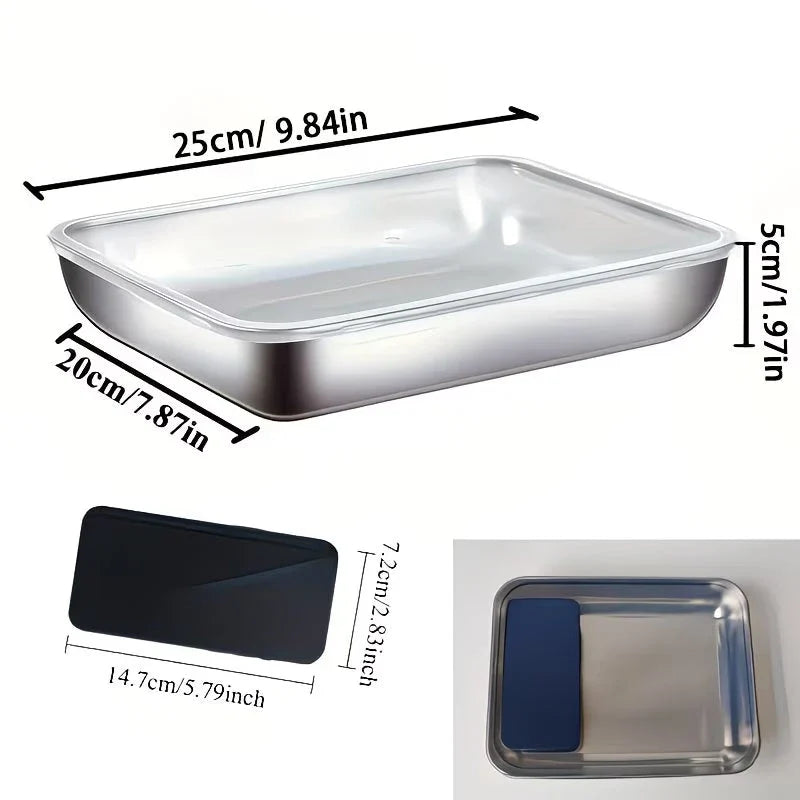 FreshVault Stainless Steel Food Storage Set with Lid - Pack of 3