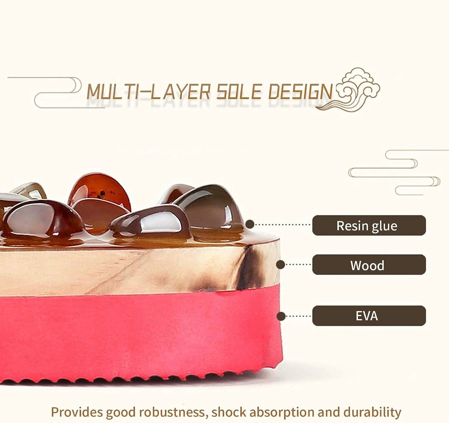 Foot Massager Acupressure Slippers Massager For Feet Stone Slippers Acupressure Stone Slippers