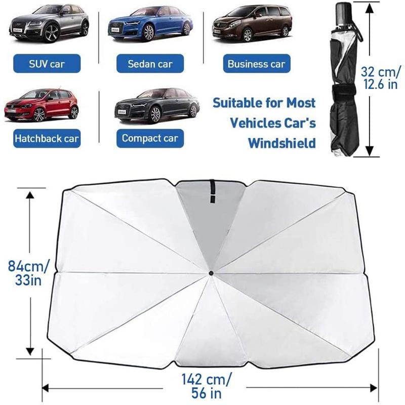 FrostyBlock™️ Windshield Car Umbrella | Car Accessories Sun Shade For Car Window Automobiles Window Curtains FrostyBlock™ Windshield Car Umbrella Zaavio.co®