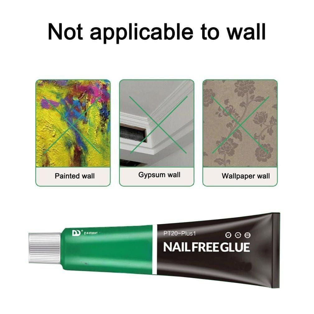 Gluepixo (Set Of 2) | Door Sealant Nails With Adhesive Glass Glue Waterproof Gluepixo Nail Free Glue (Set Of 2)