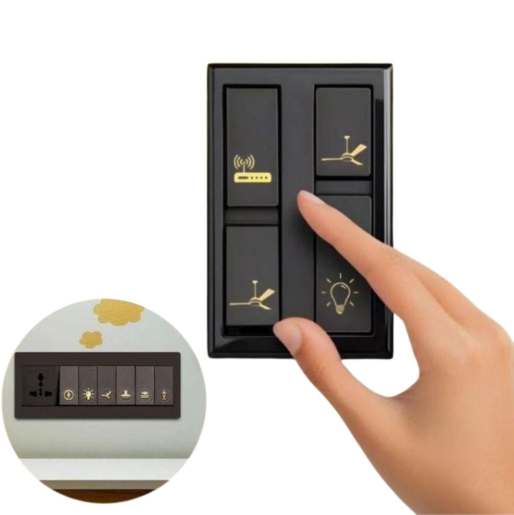Gold Switch Stickers | Gold Labels Sticker Size Customized Stickers Sheet Home Sticker Gold Switch Stickers