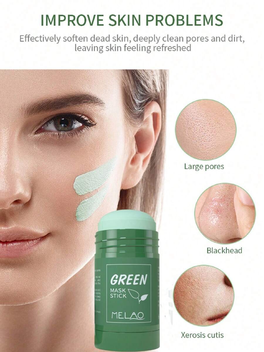 Green Tea Mask Stick (Set of 2) Face Pack For Glowing Skin Green Tea Mask Stick (Set of 2)