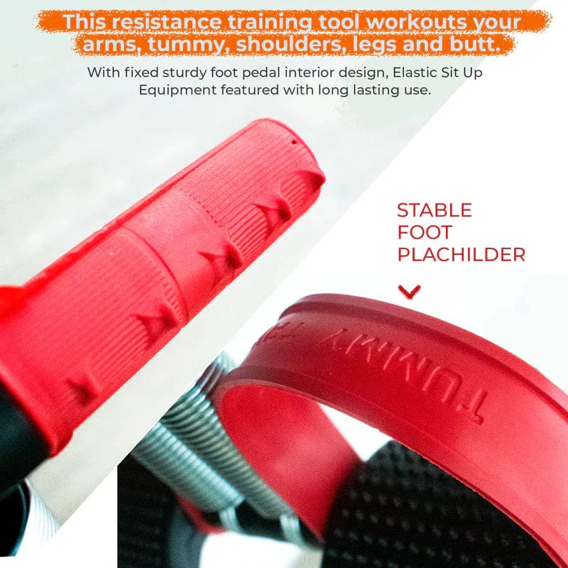 Gym Equipment Resistance Band Ab Exerciser Abdominal Workout -Fitness Tummy Trimmer Stomach Machine Trimmezy™ Double Spring Tummy Trimmer Zaavio®