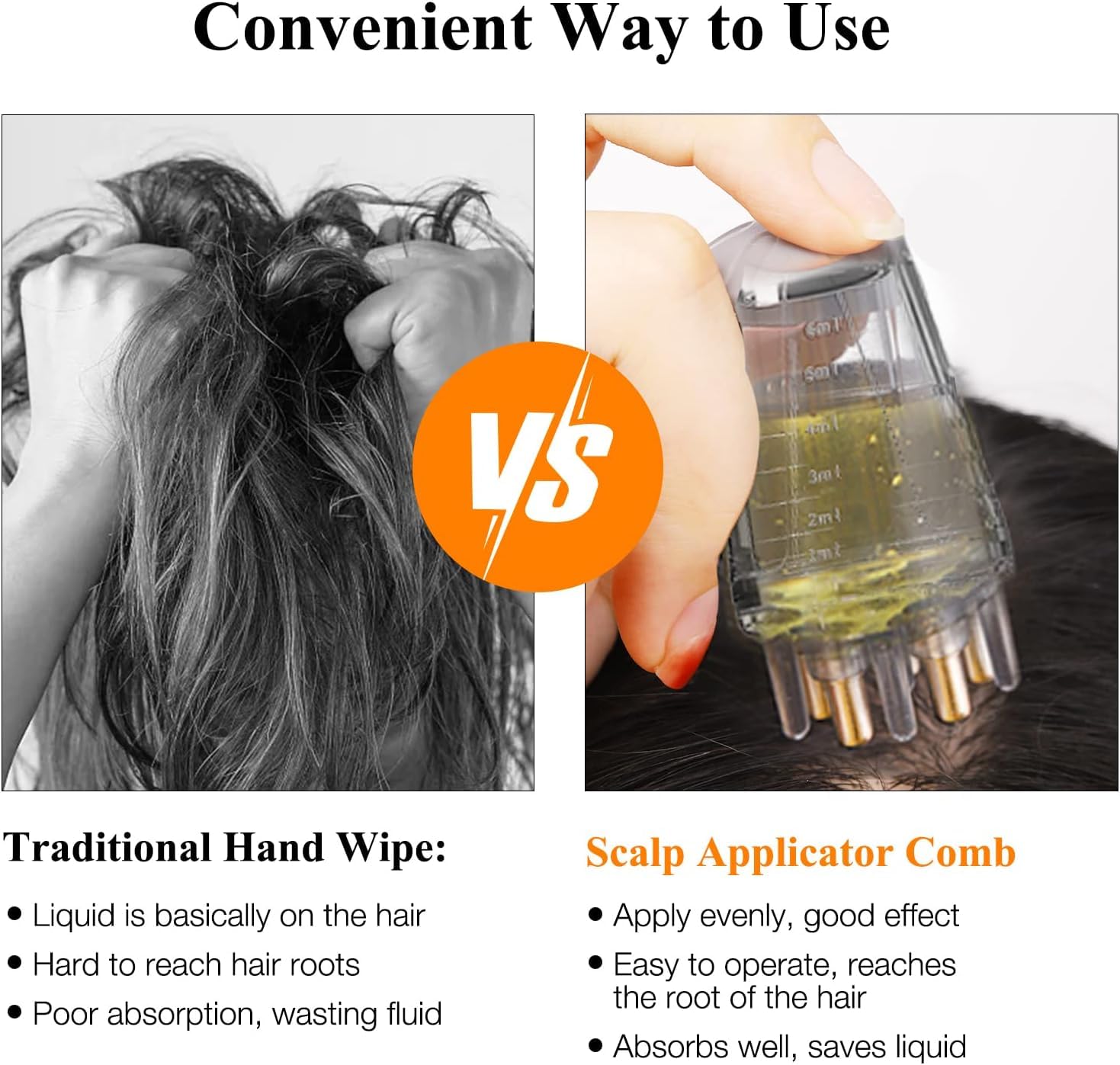 Hair Oiling Massage Scalp Massager For Hair Growth Oil Applicator-Root Comb Applicator Bottle (Set of 2) Root Comb Applicator Bottle (Set of 2)