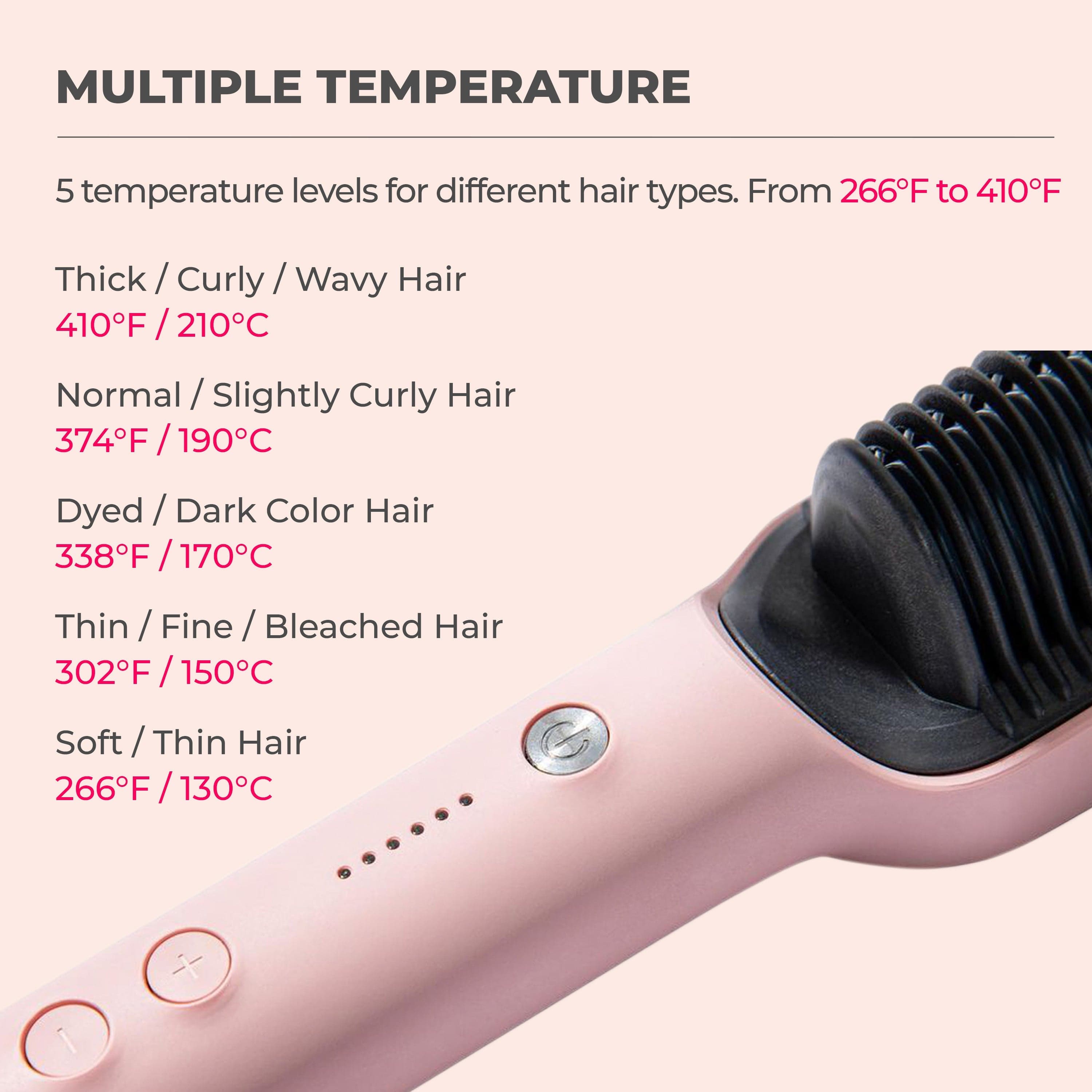 Hair Straightening Brush Electric Comb Heat Straightener Hair Straightener Comb