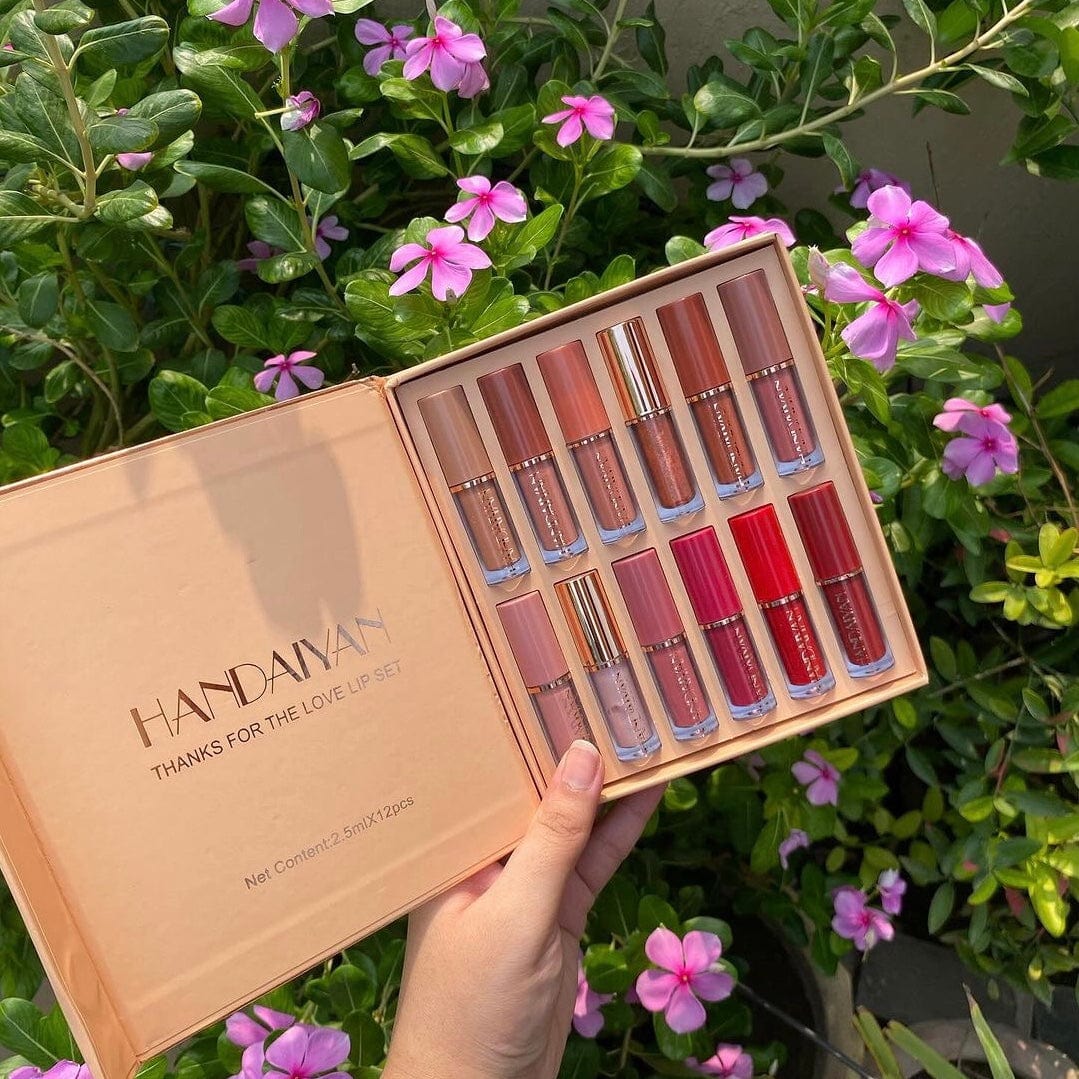 Handaiyan Matte Liquid Lipstick (Pack of 12) | Liquid Lipstick Matte Velvet Lipsticks Set Waterproof Smudge Proof  Handaiyan Matte Liquid Lipstick (Pack of 12) Zaavio.co®