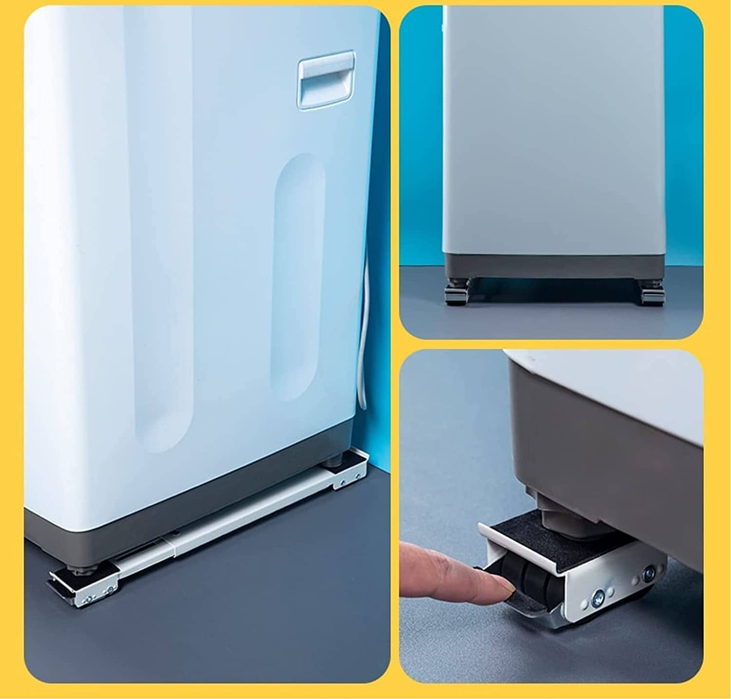 Heavy Duty Appliance Roller Stand (Set of 2) | Washing Machine Stand Movable Adjustable Accessories Heavy Duty Appliance Roller Stand (Set of 2)