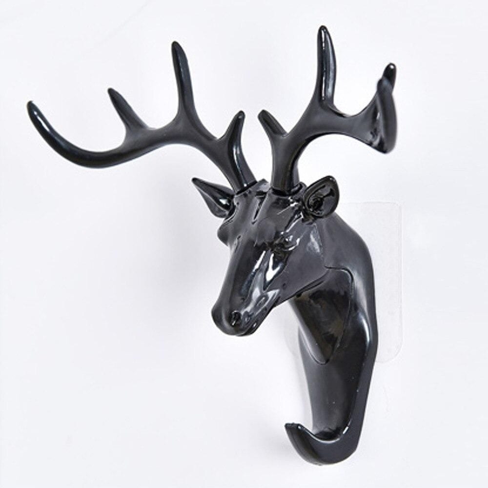 Home Decoration Wall Hanging Decorative Wall Hanger Key Holder - Self Adhesive Deer Head Hanging Hook Self-adhesive Deer Head Hanging Hook
