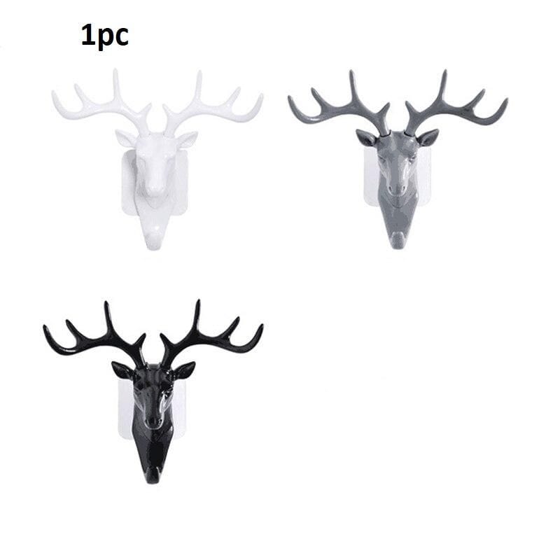 Home Decoration Wall Hanging Decorative Wall Hanger Key Holder - Self Adhesive Deer Head Hanging Hook Self-adhesive Deer Head Hanging Hook