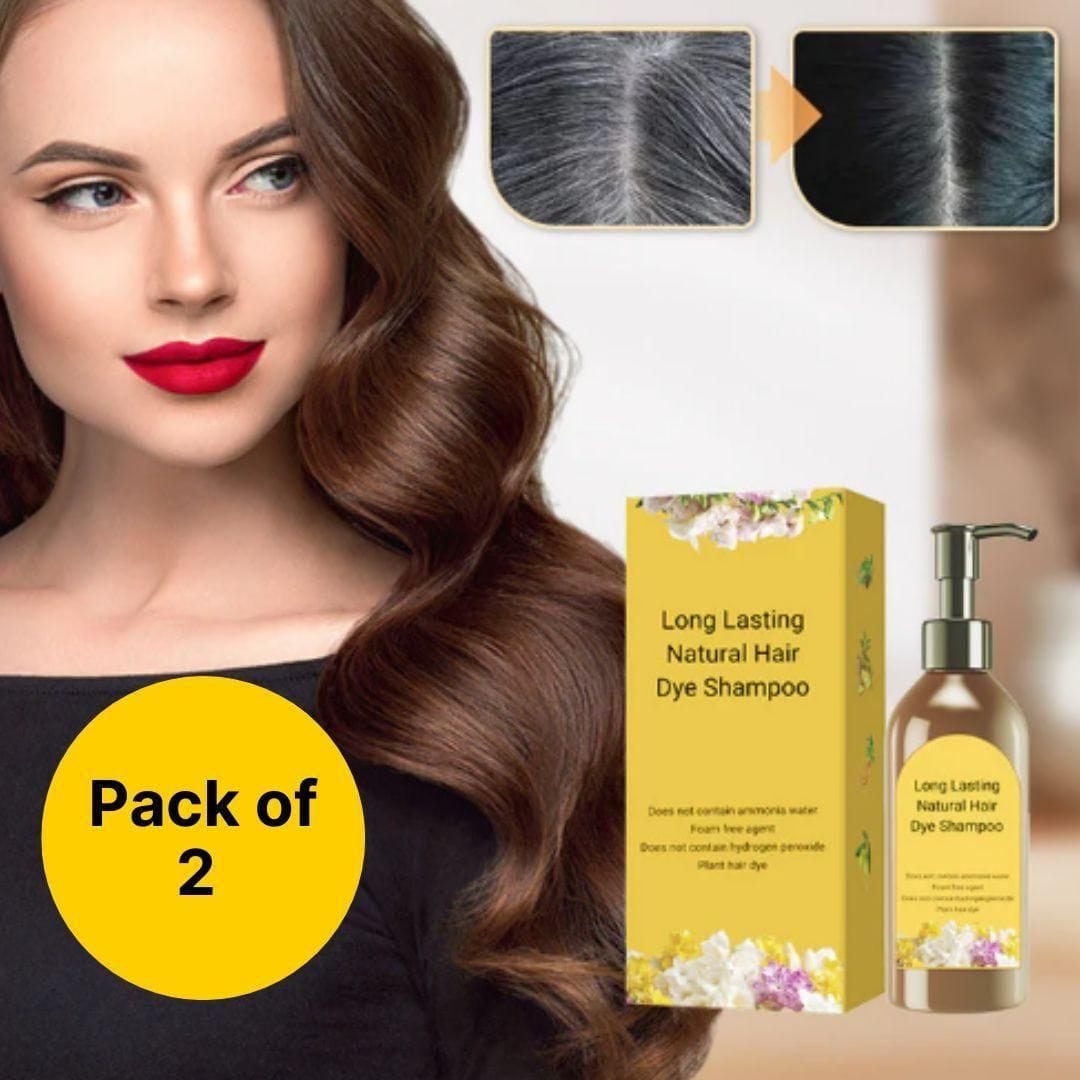 Japanese Long Lasting Natural Hair Dye Shampoo (Pack of 2) | Hair Dye Colors Coloring Shampoo ✨Japanese Long Lasting Natural Hair Dye Shampoo🔥Buy 1 Get 1🔥